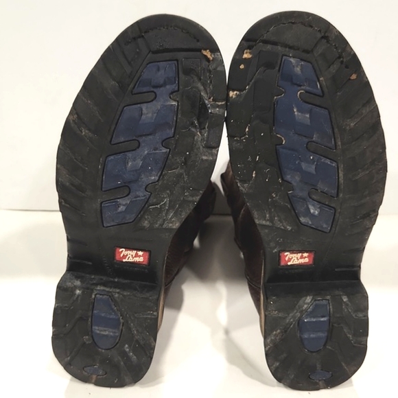 Tony Lama TLX Pitstop Steel Toe Leather Waterproof Work Boots Men's 8D - Picture 12 of 14